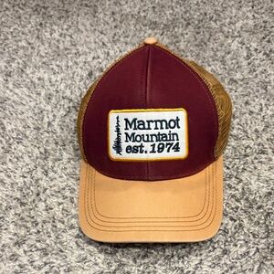 Marmot Men's Maroon and Tan Mesh Hat